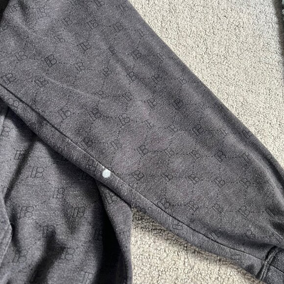 Vintage Plan B Skateboards A.O.P. Monogram Hoodie Sweatshirt Sz L Grey Y2K 90s - Picture 7 of 13